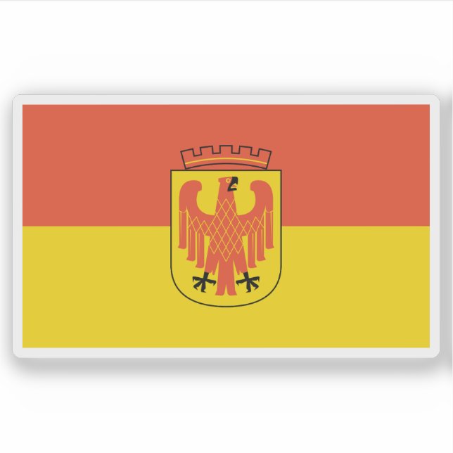 Adesivo Bandeira de Potsdam, Alemanha (Frente)