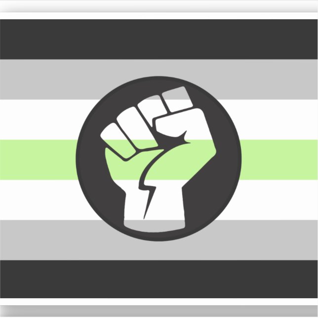 Adesivo Bandeira de Protesto Agênero (Frente)