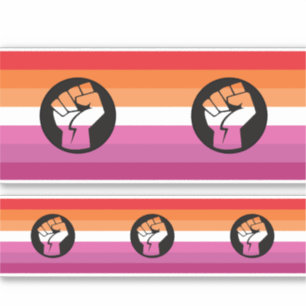 Adesivo Bandeira de Protesto Lésbica