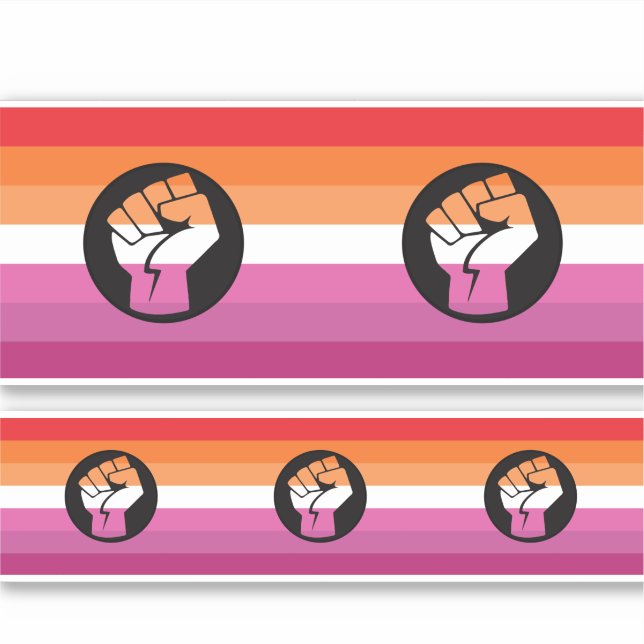 Adesivo Bandeira de Protesto Lésbica (Frente)