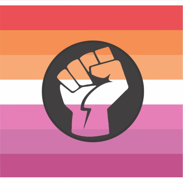 Adesivo Bandeira de Protesto Lésbica (Frente)