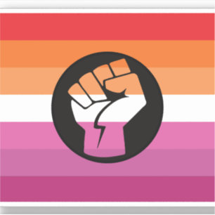 Adesivo Bandeira de Protesto Lésbica
