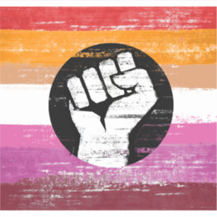 Adesivo Bandeira de protesto pintada de lésbica