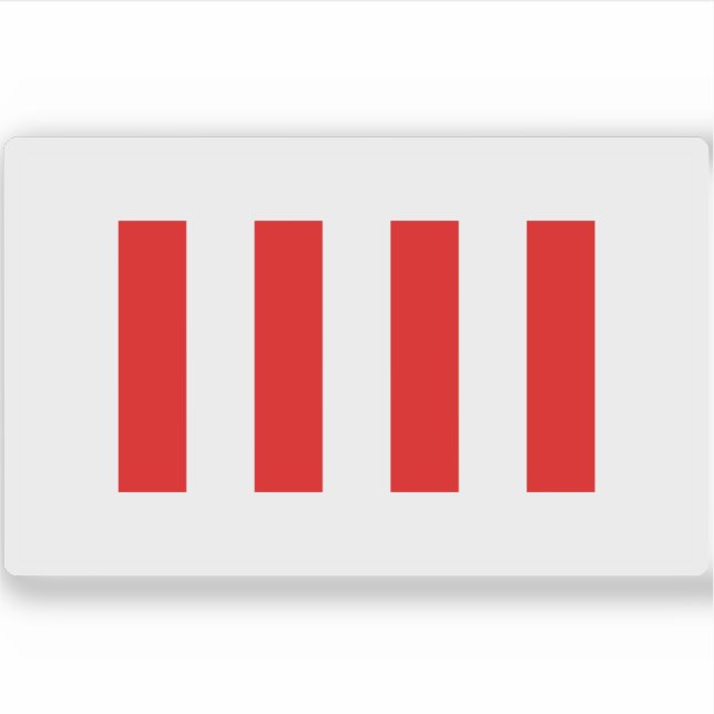 Adesivo Bandeira de Quatro Liberdades ou Sinalizador de Ho (Frente)