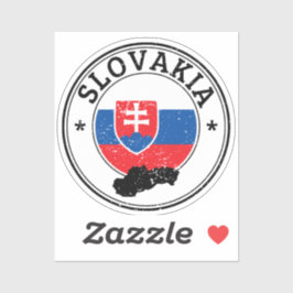 Adesivo Bandeira De Redondo Do Vedante Da Eslováquia Para
