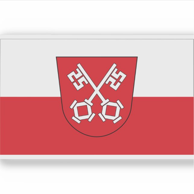 Adesivo Bandeira de Regensburg, Alemanha (Frente)