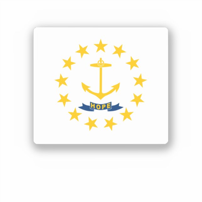 Adesivo Bandeira de Rhode Island (Frente)