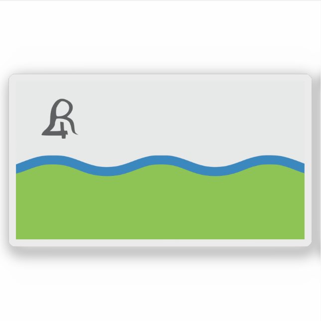 Adesivo Bandeira de Río Cuarto, Argentina (Frente)