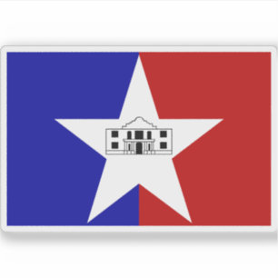 Adesivo Bandeira de San Antonio, Texas