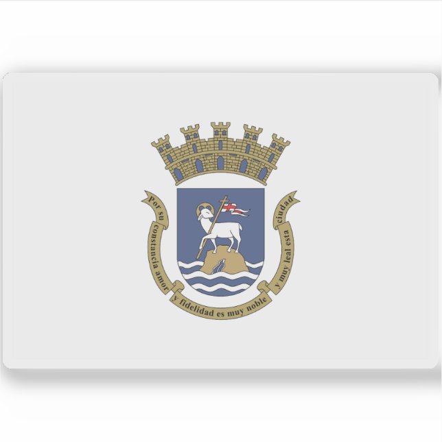 Adesivo Bandeira de San Juan, Porto Rico (Frente)