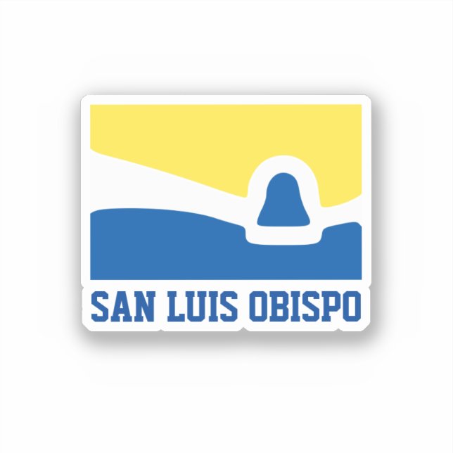 Adesivo Bandeira de San Luis Obispo, Califórnia (Frente)