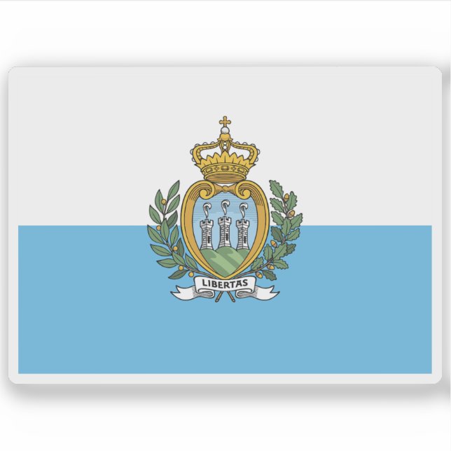Adesivo Bandeira de San_Marino (Frente)