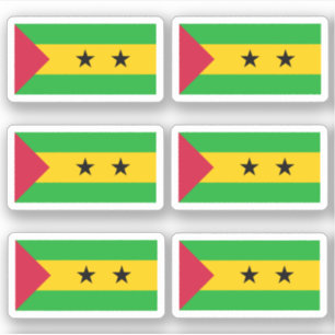 Adesivo Bandeira de São Tomé e Príncipe - Um Stick