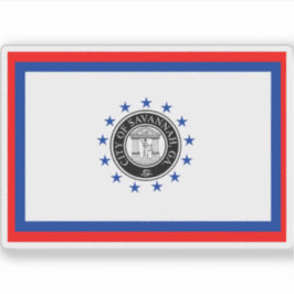Adesivo Bandeira de Savannah, Geórgia