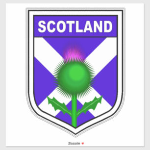 Adesivo Bandeira de Scotland no protetor com cardo