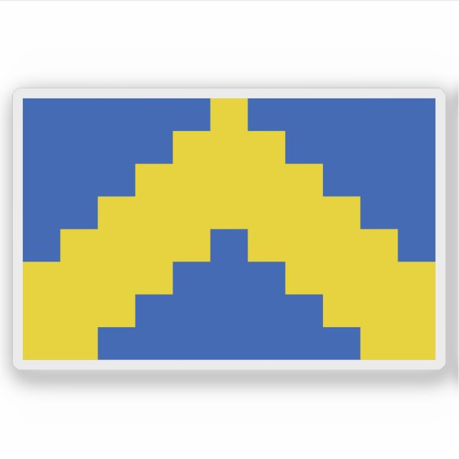 Adesivo Bandeira de Sillamäe, Estônia (Frente)