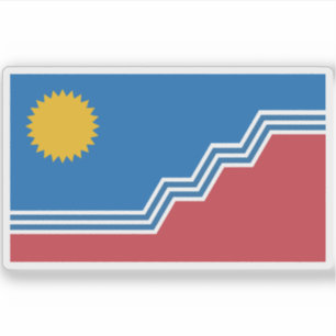 Adesivo Bandeira de Sioux Falls, Dakota do Sul