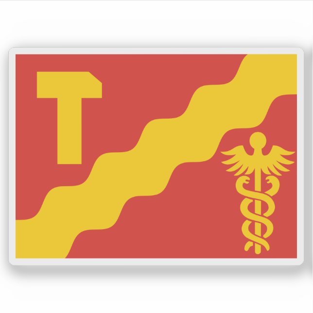 Adesivo Bandeira de Tampere, Finlândia (Frente)