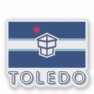Adesivo Bandeira de Toledo, Ohio