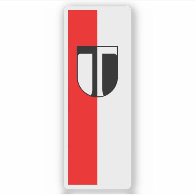 Adesivo Bandeira de Traun, Áustria (Frente)