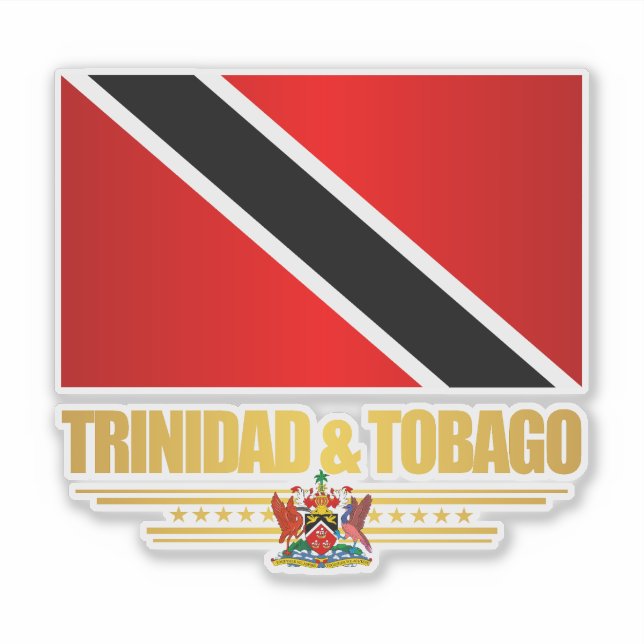 Adesivo Bandeira de Trinidad e Tobago (Frente)