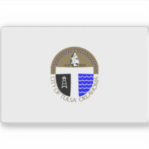 Adesivo Bandeira de Tulsa, Oklahoma (1973-2018)