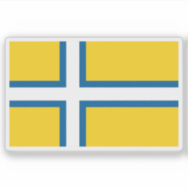 Adesivo Bandeira de Västergötland (West Gothland), Suecia