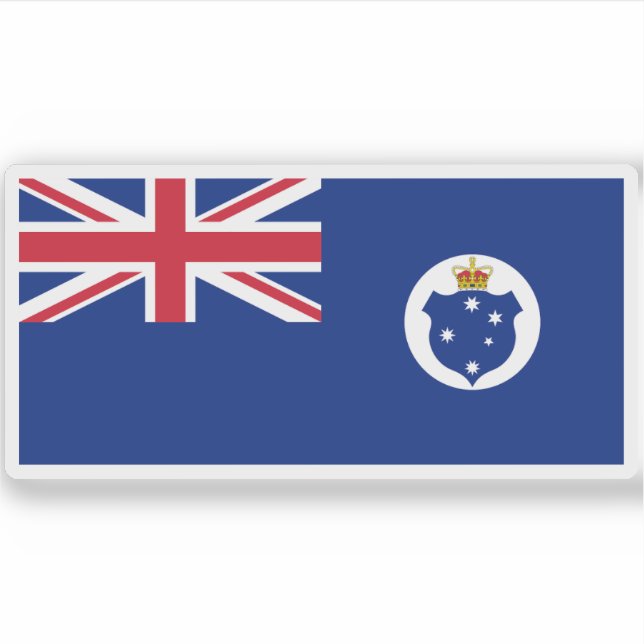 Adesivo Bandeira de Victoria (1877), Austrália (Frente)