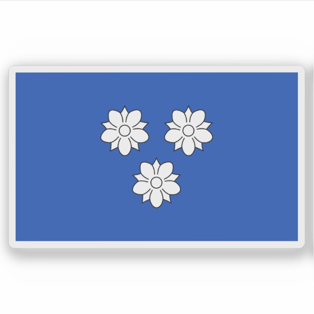 Adesivo Bandeira de Viersen, Alemanha (Frente)