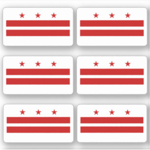 Adesivo Bandeira de Washington DC, bandeira do Estado amer