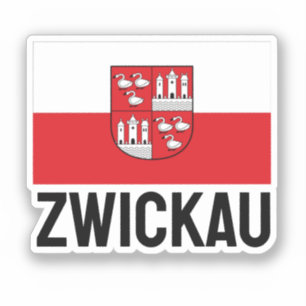Adesivo Bandeira de Zwickau, Alemanha
