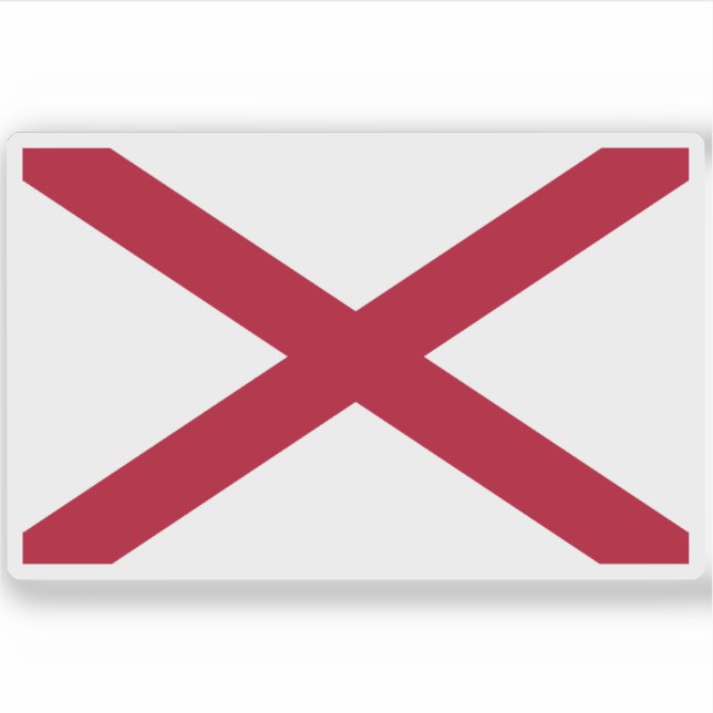 Adesivo Bandeira do Alabama (Frente)