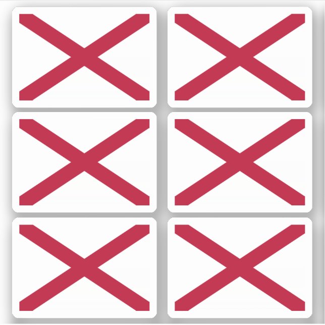 Adesivo Bandeira do Alabama (Frente)