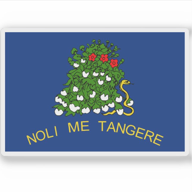 Adesivo Bandeira do Alabama (1861-1865) (Frente)