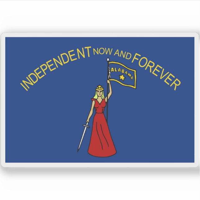 Adesivo Bandeira do Alabama (1861-1865) (Frente)