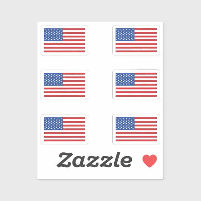 Adesivo Bandeira do American Flag Stiker (Folha)