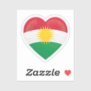 Adesivo Bandeira do Amor do Curdistão
