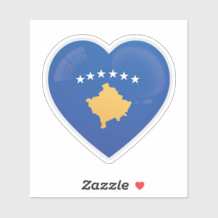 Adesivo Bandeira do Amor do Kosovo