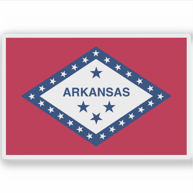 Adesivo Bandeira do Arkansas (Frente)
