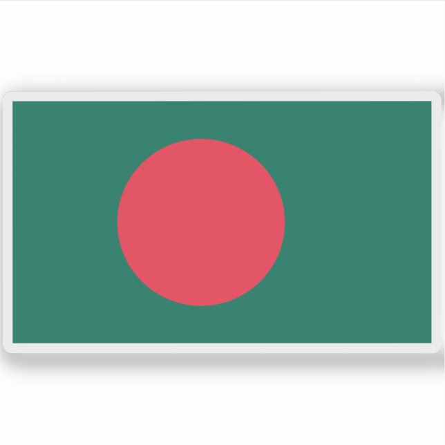 Adesivo Bandeira do Bangladesh (Frente)