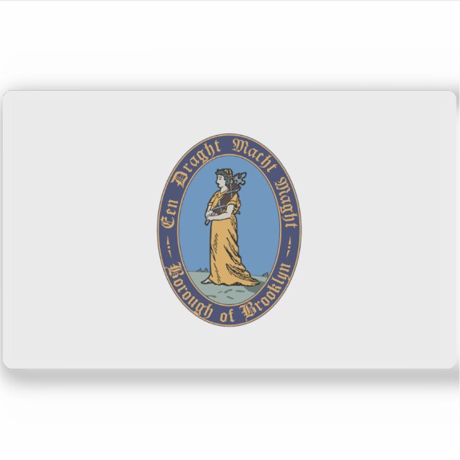 Adesivo Bandeira do Brooklyn, Nova Iorque (Frente)