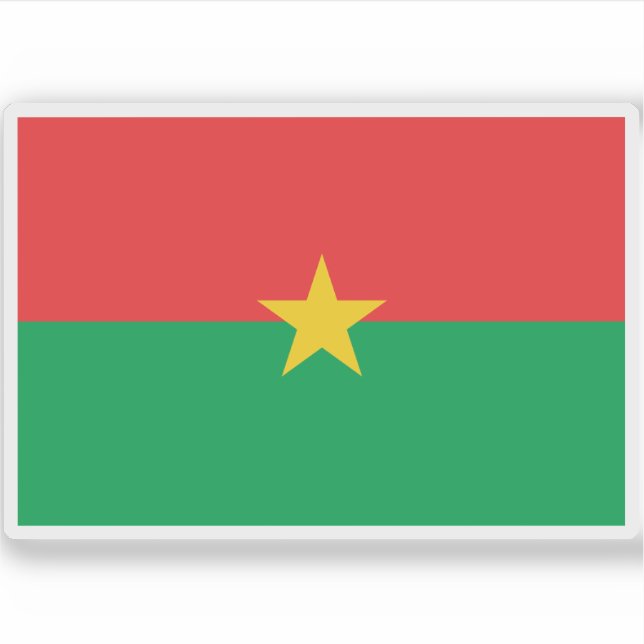 Adesivo Bandeira do Burkina Faso (Frente)