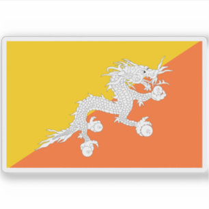 Adesivo Bandeira do Butão