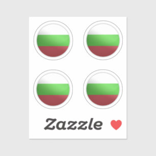 Adesivo Bandeira do Círculo Glossy na Bulgária