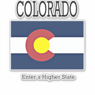 Adesivo Bandeira do Colorado com lema estatal