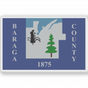 Adesivo Bandeira do condado de Baraga, Michigan