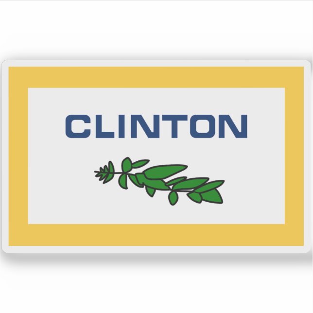 Adesivo Bandeira do condado de Clinton, Michigan (Frente)