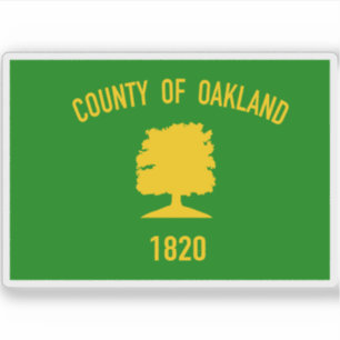 Adesivo Bandeira do condado de Oakland, Michigan