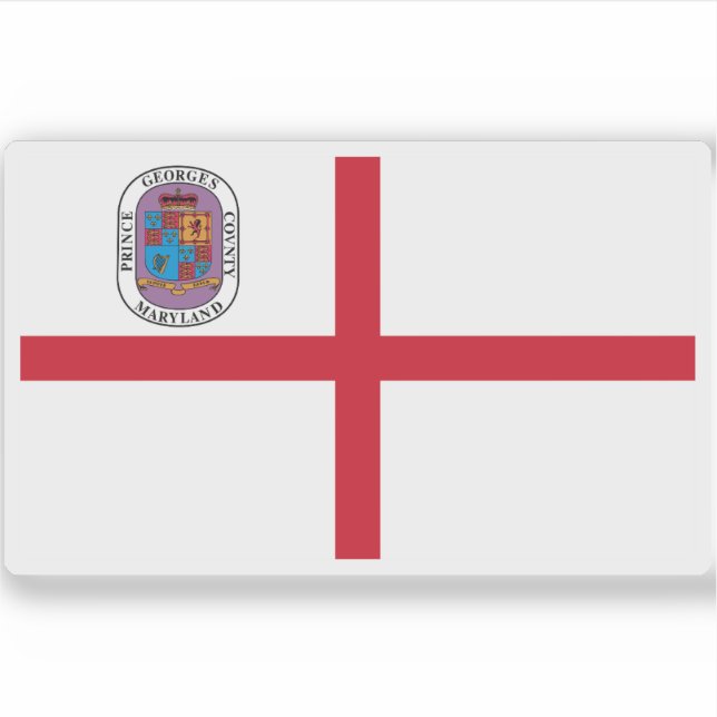 Adesivo Bandeira do Condado de Prince George, Maryland (Frente)