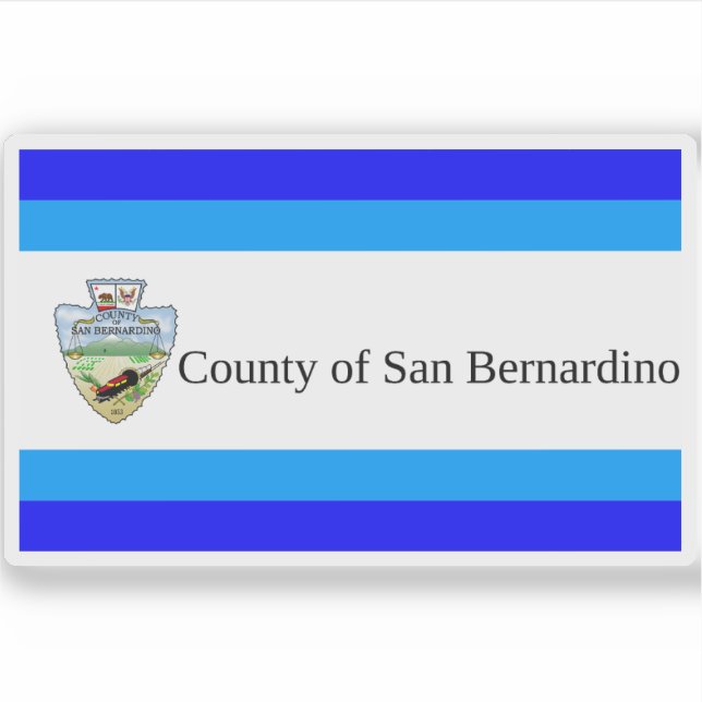 Adesivo Bandeira do Condado de San Bernardino, Califórnia( (Frente)